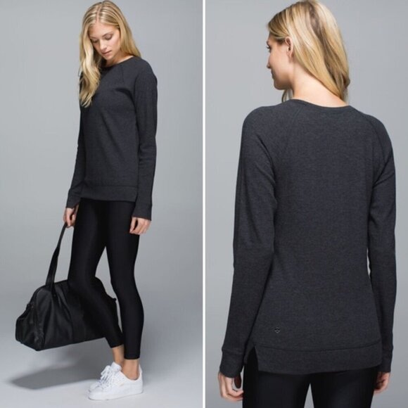 Lululemon Open Your Heart Long Sleeve Sweatshirt Reversible Crew Neck Pullover - Picture 2 of 16